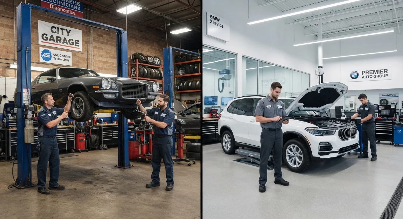 Garage vs Dealership Servicing: Understanding Your Options