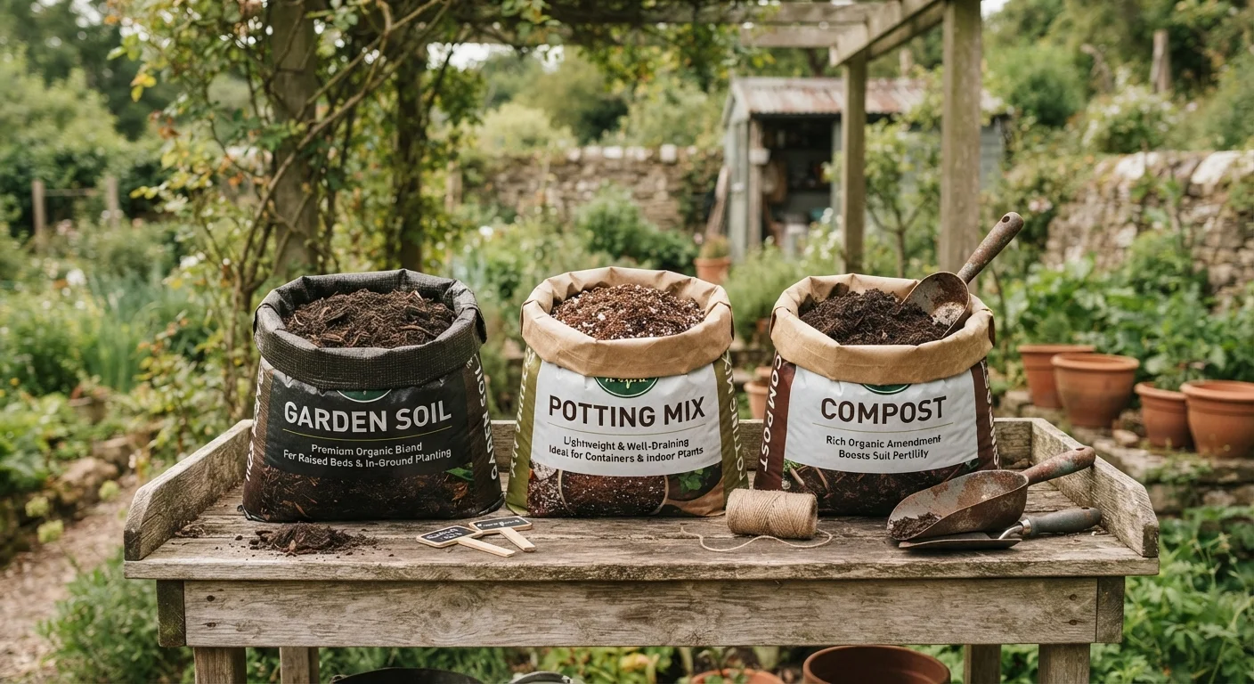 Garden Soil, Potting Mix, and Compost: What Each One Does
